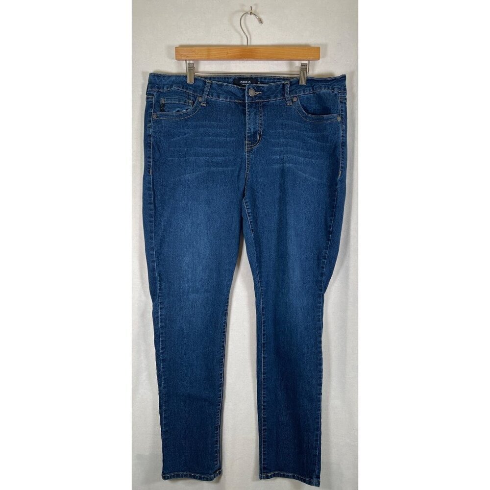 Torrid Womens‎ Size 20 R Denim Jean Stretch Distressed High Rise Skinny Med Wash
